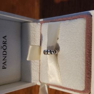 Authentic Pandora thin Heart Spacer Charm.